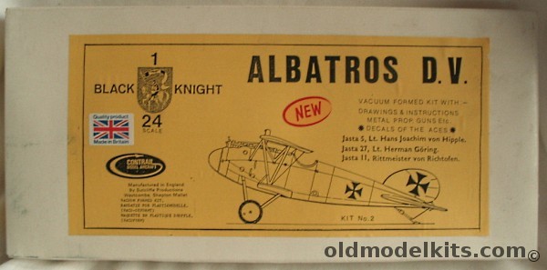 Contrail 1/24 1/24 Scale Albatros D-V (DV / D.V) Hipple/Goring/von Richthofen, 2 plastic model kit